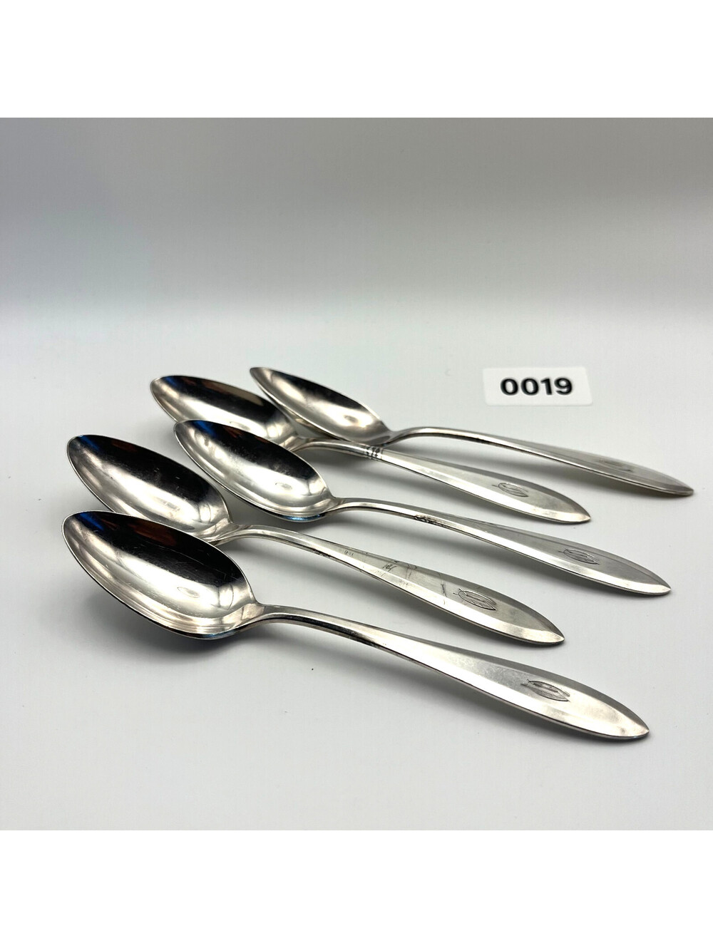 Set of 5 Vintage Oneida Community Plate Silverplate Teaspoons - Modern